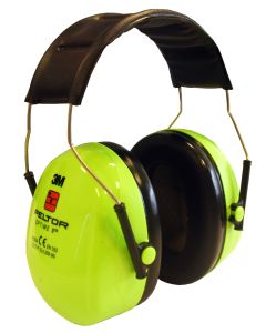 Peltor gehoorkp High-Vision fluor-grn Optime II met hoofdbgl