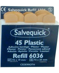 Pleister plastic 6x45 navullingen 6036 per doos