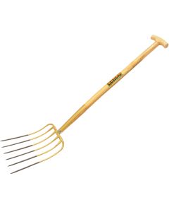 Mestvork 6-tands met lange veren en dop essen T-steel 85 cm