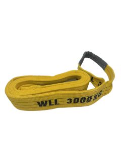 Hijsband met lussen geel 400cm, 3 ton