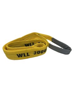 Hijsband met lussen geel 200cm, 3 ton