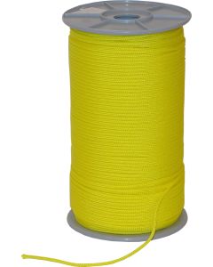 Uitzetkoord gevlochten polypropeen Ø 2,5 mm x 200 mtr. geel