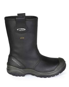 GRI-Sport gevoerde laars stalen neus  en zool  zwart
