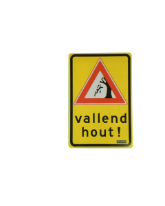 Verkeersbord 600x400mm 'Vallend hout'