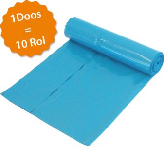 Rol vuilniszakken 70x110 cm 20 st per rol kleur:blauw  doos