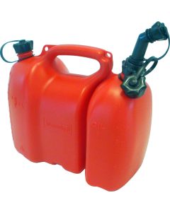 Benzinejerrycan kunststof inhoud 6 en 3 liter ROOD